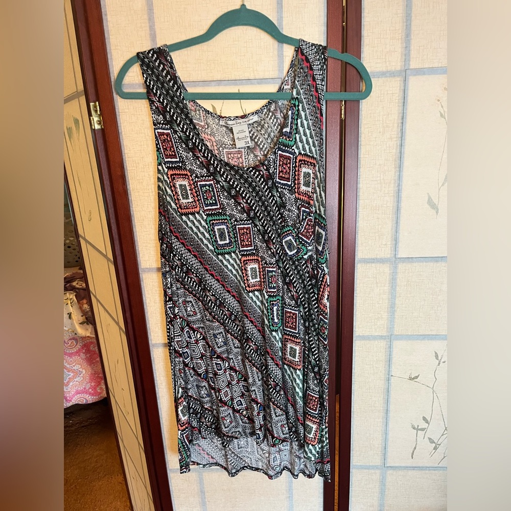 Plus Size Patterned Tank Top